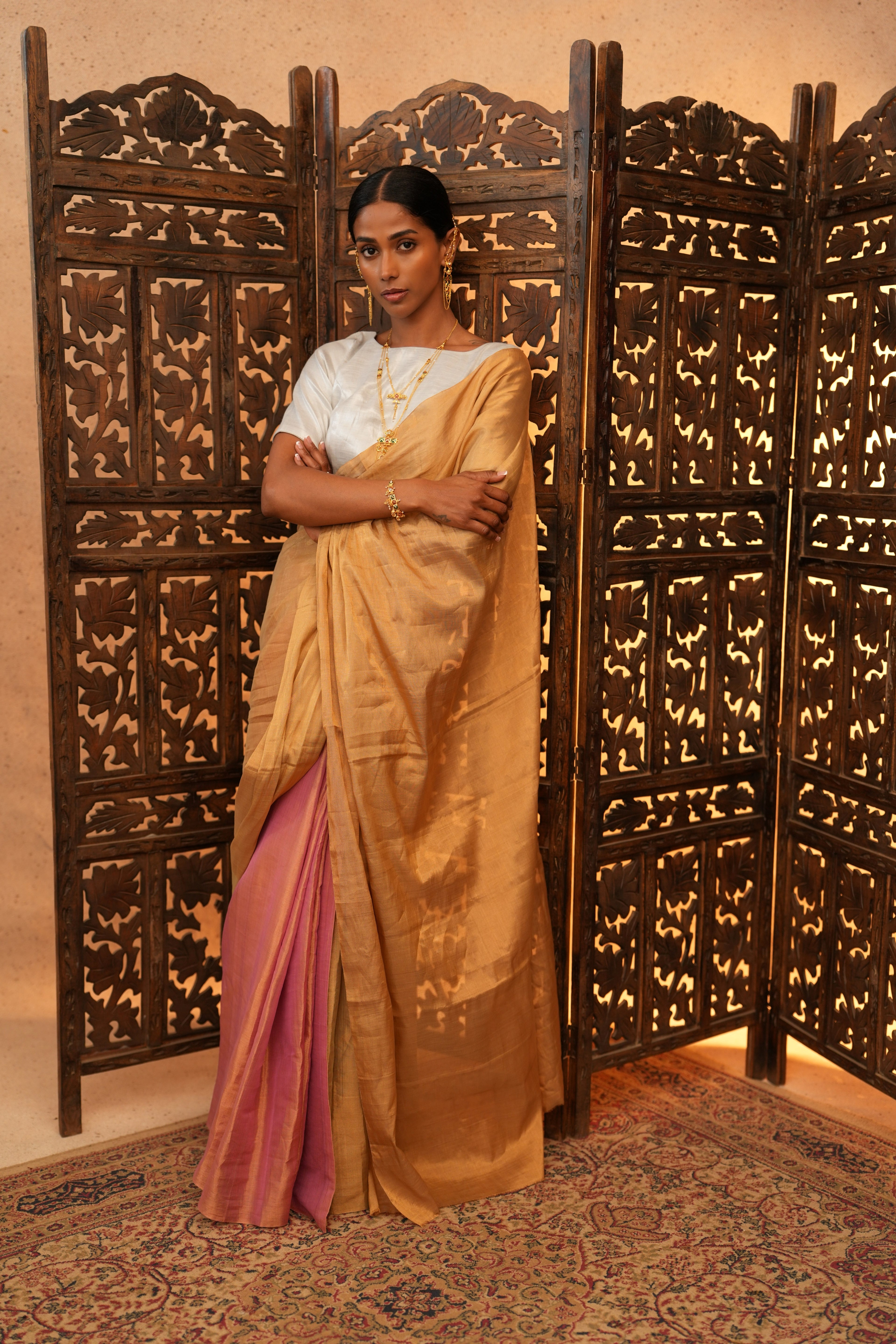 Pista | Chanderi Tissue Saree