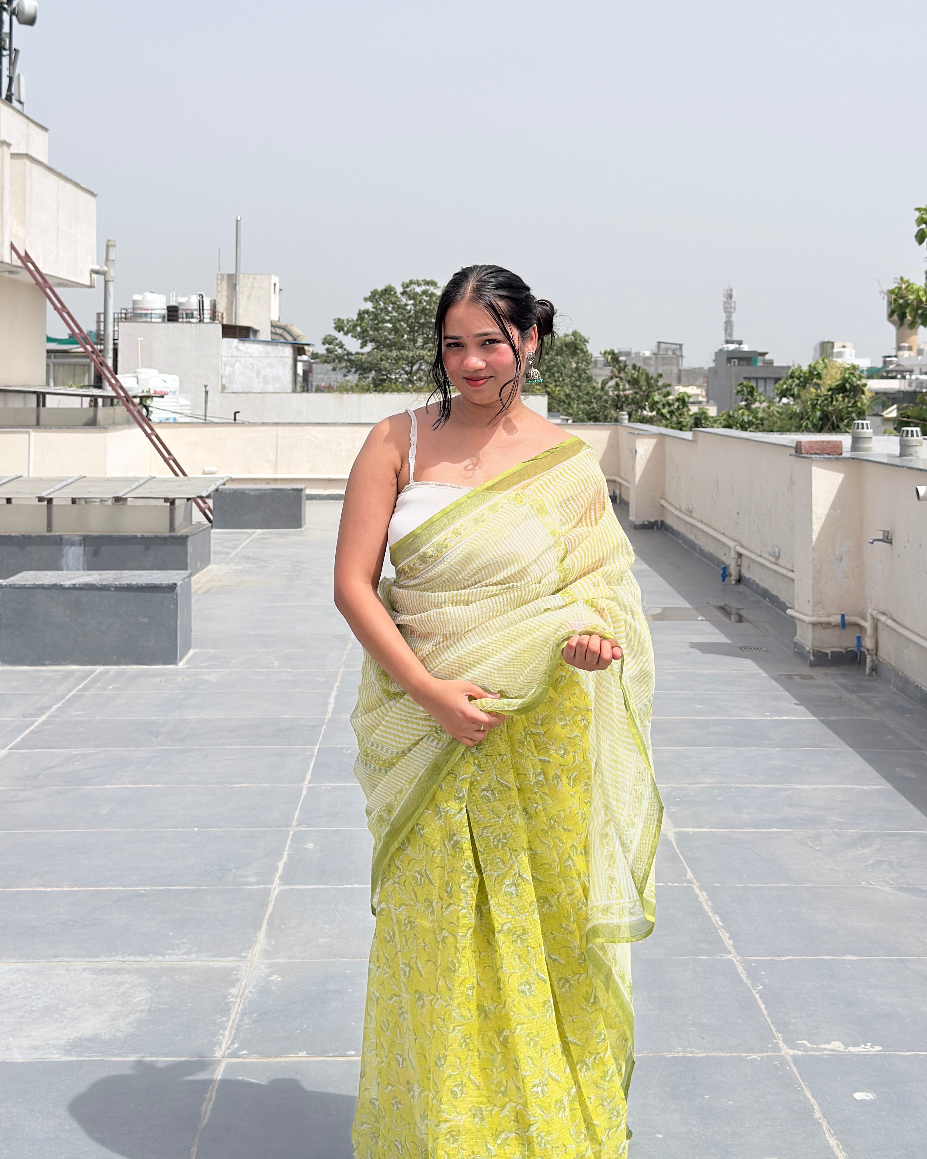 Keri | Printed Kota Doria Saree