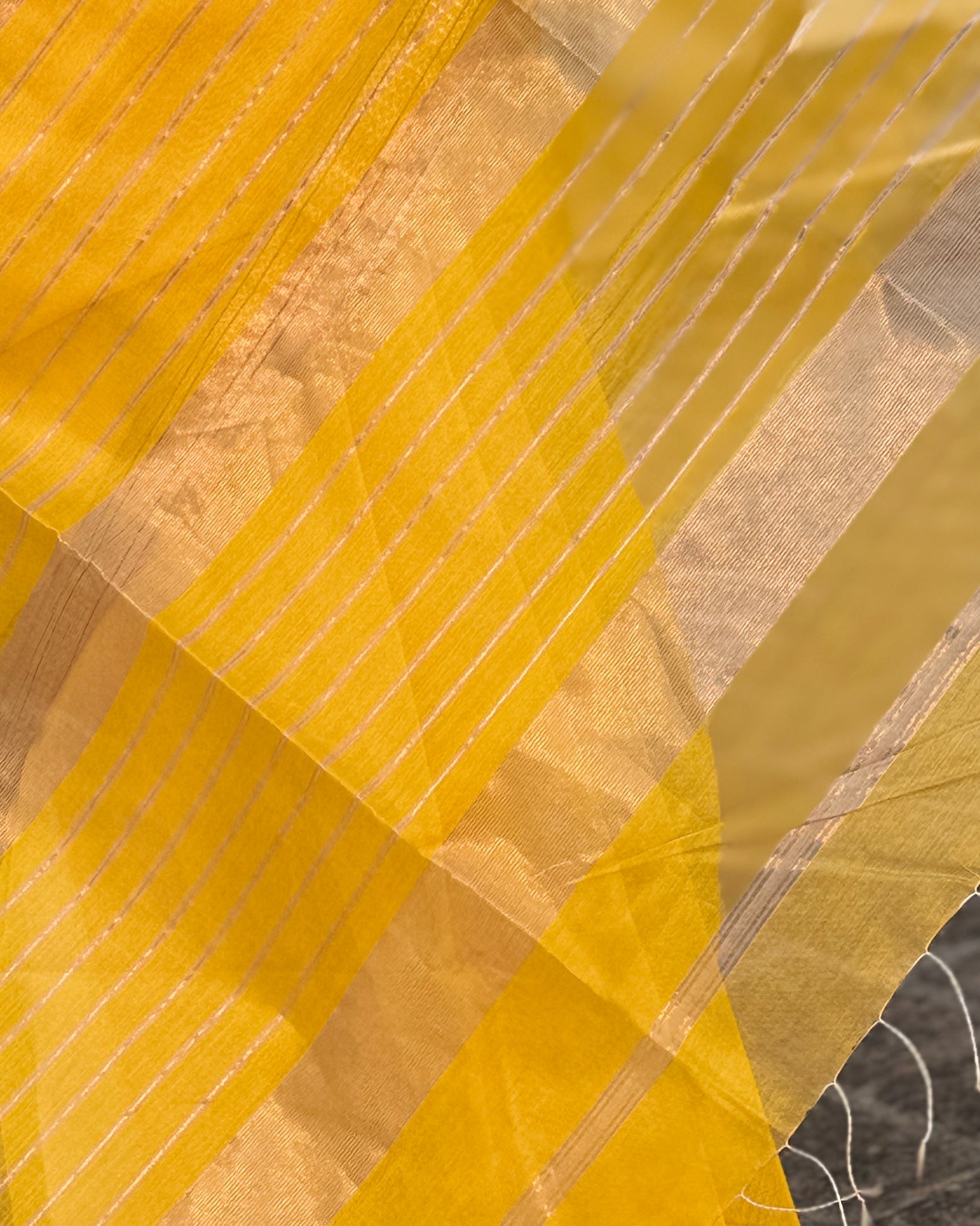 Nimbu | Yellow Maheshwari Saree