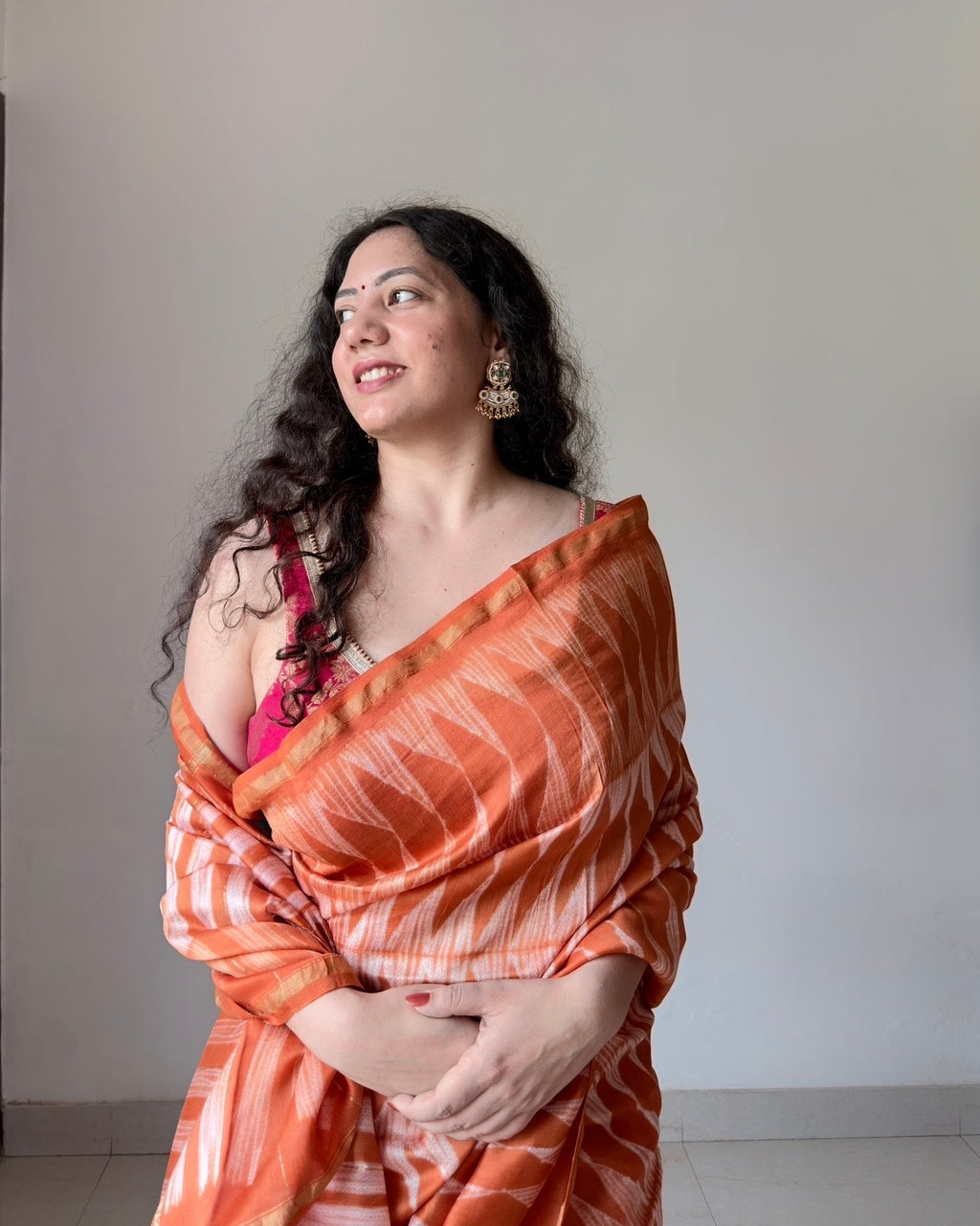 Naarangi | Shibori Chanderi Saree