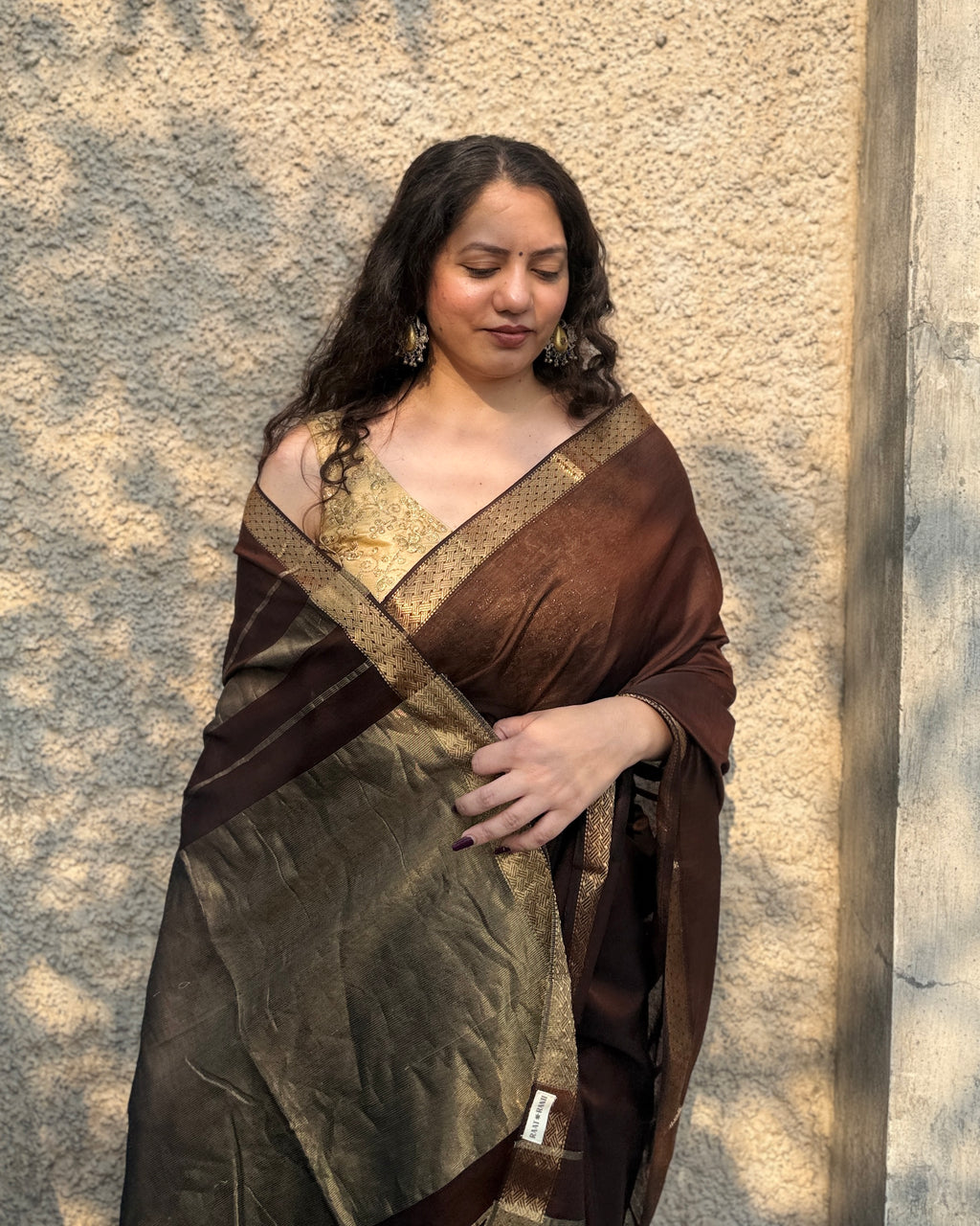 Kashish | Cocoa Maheshwari Cotton Saree