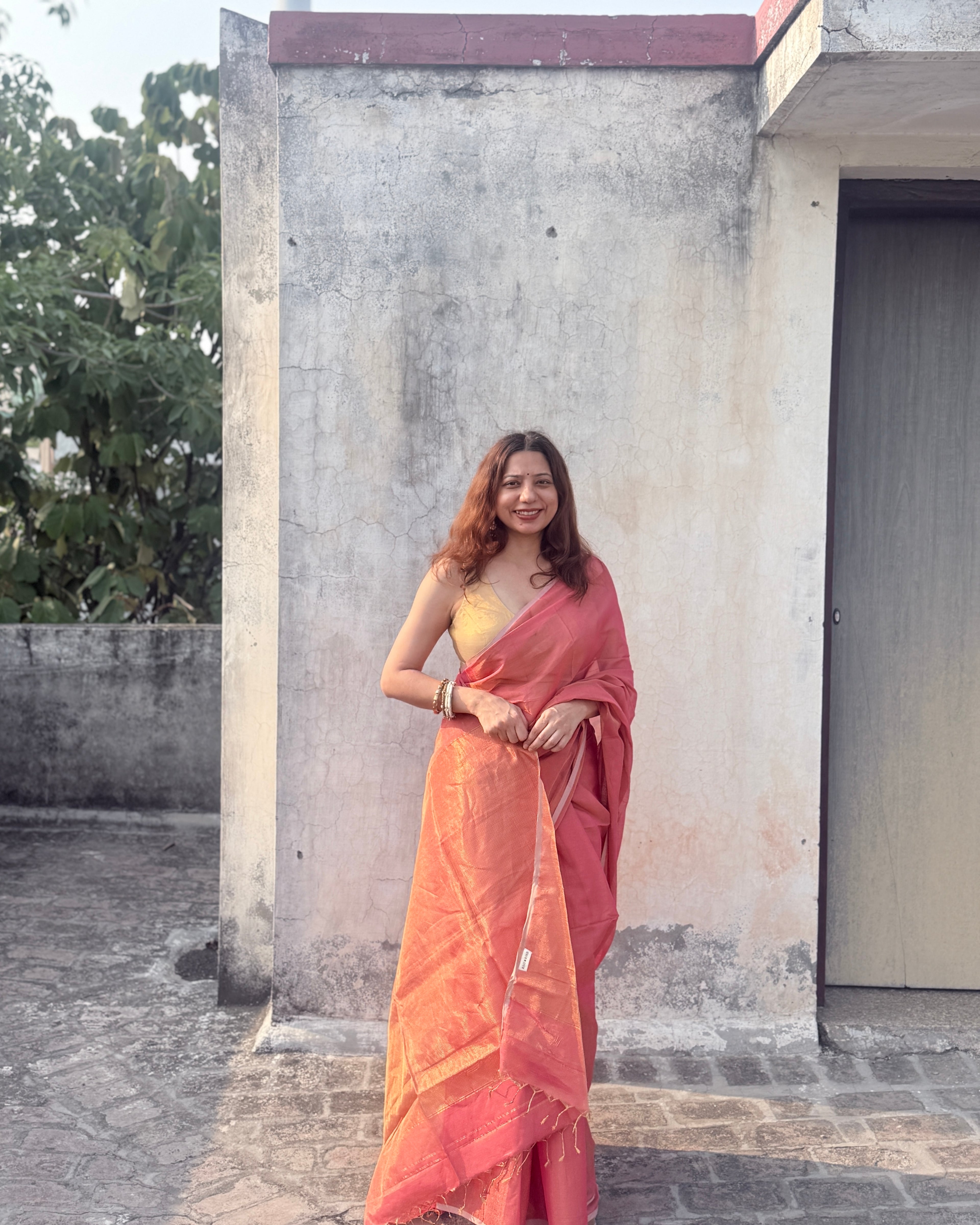 Revati | Maheshwari Tissue Silk Saree