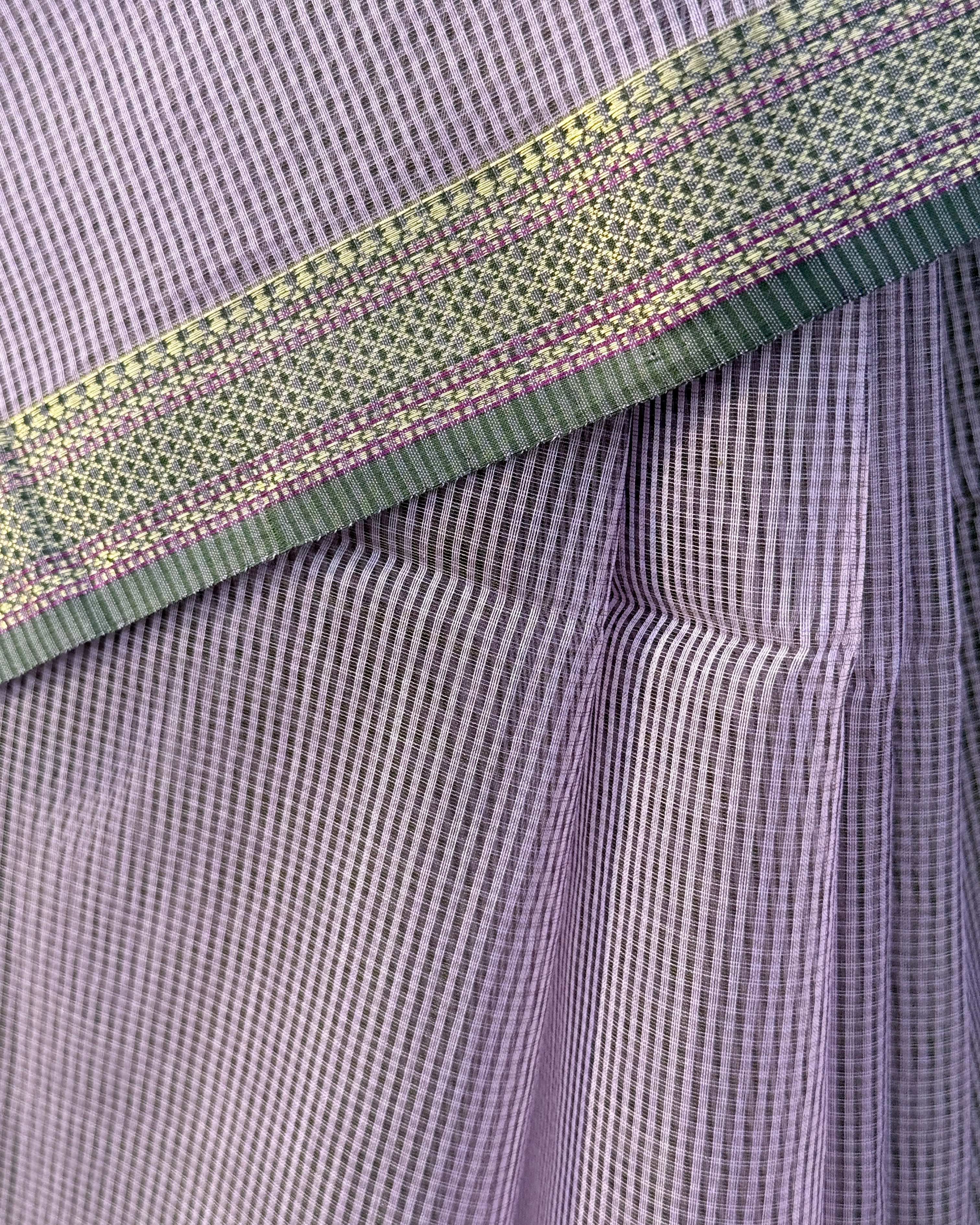 Rumi | Lavender Maheshwari Checks Saree