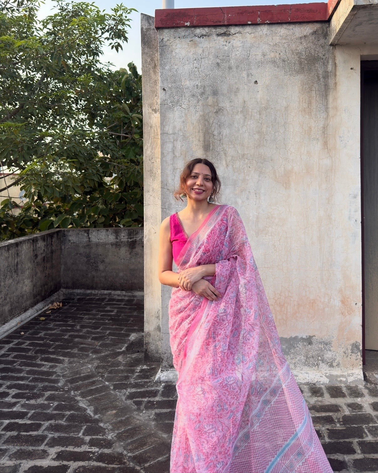 Nikki | Printed Kota Doria Saree (without blouse piece)