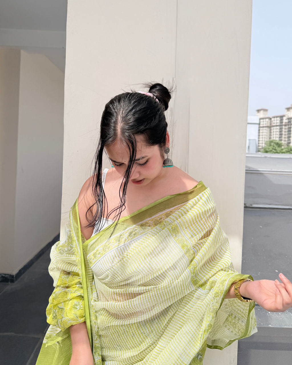Keri | Printed Kota Doria Saree