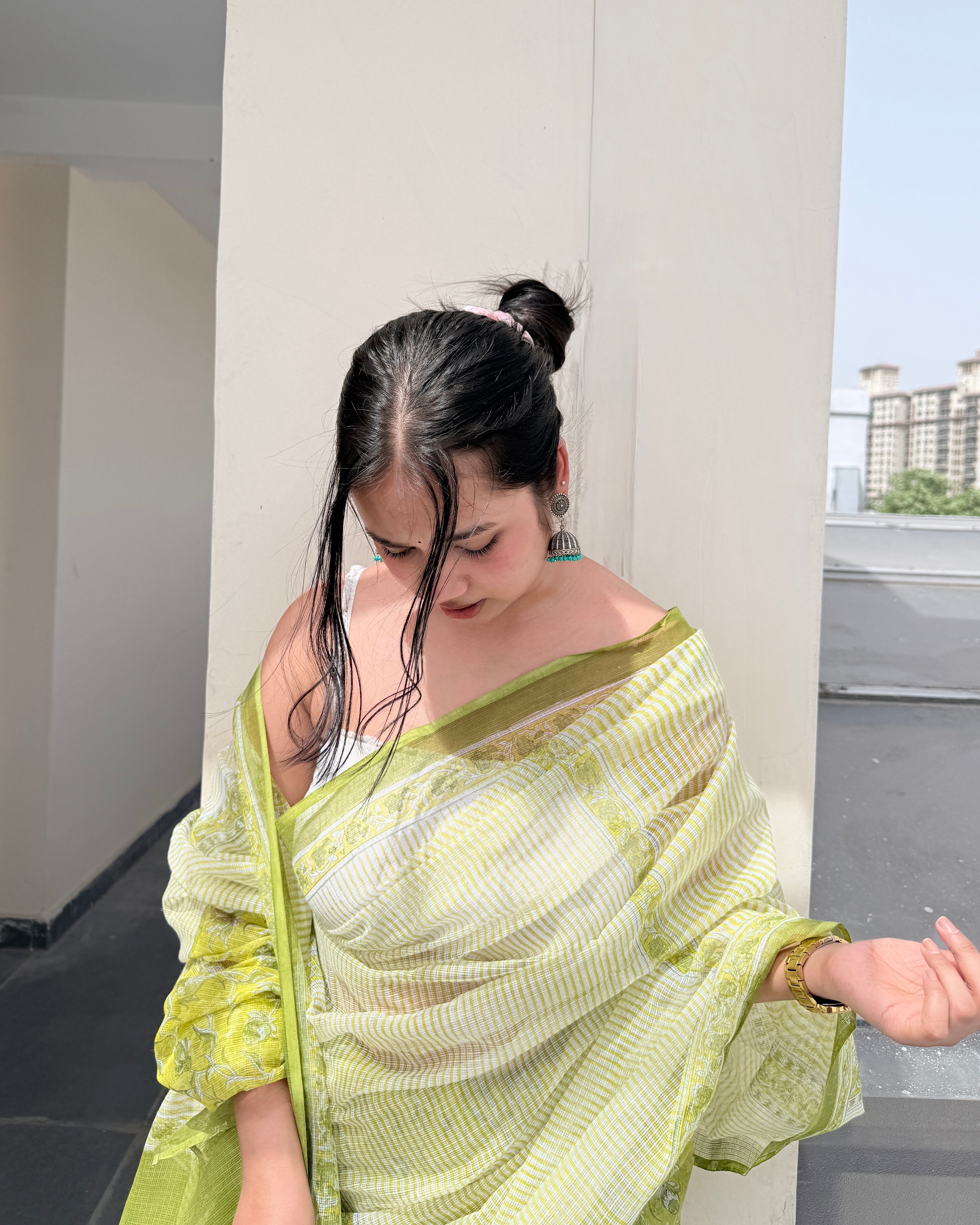 Keri | Printed Kota Doria Saree