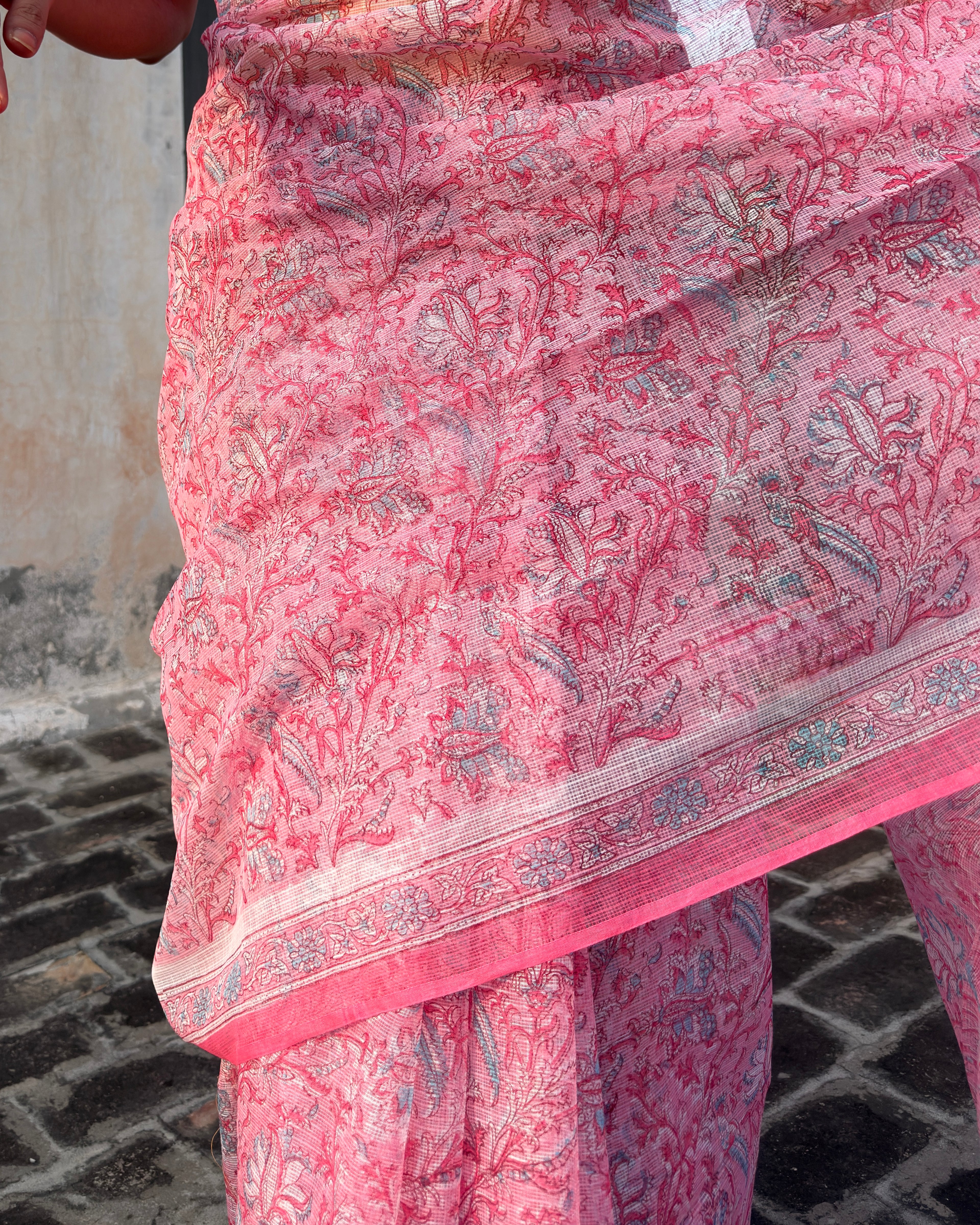 Nikki | Printed Kota Doria Saree (without blouse piece)