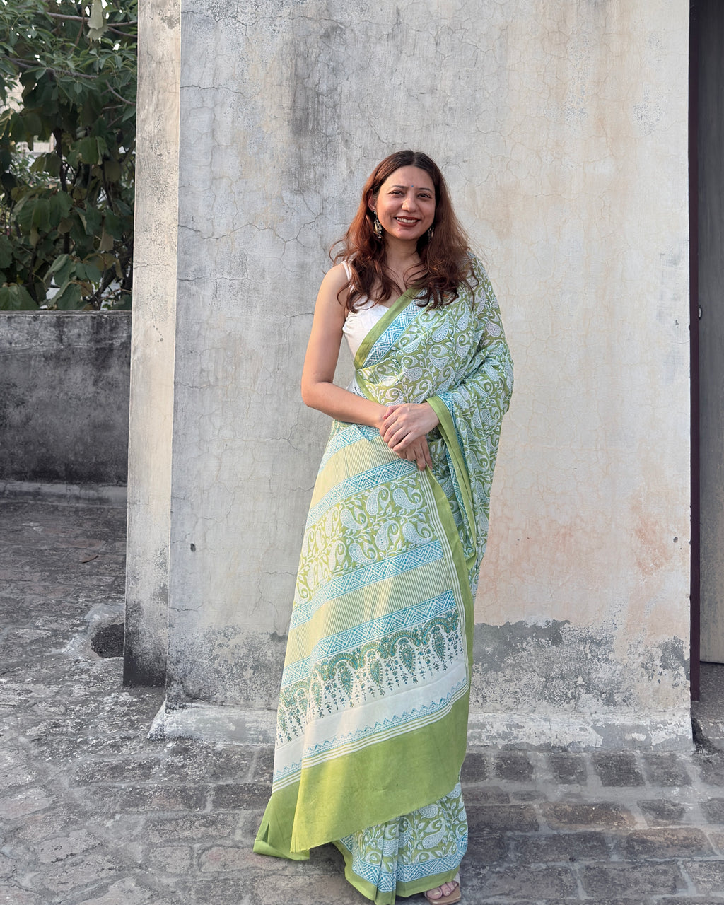 Diya | Hand Block Printed Cotton Saree