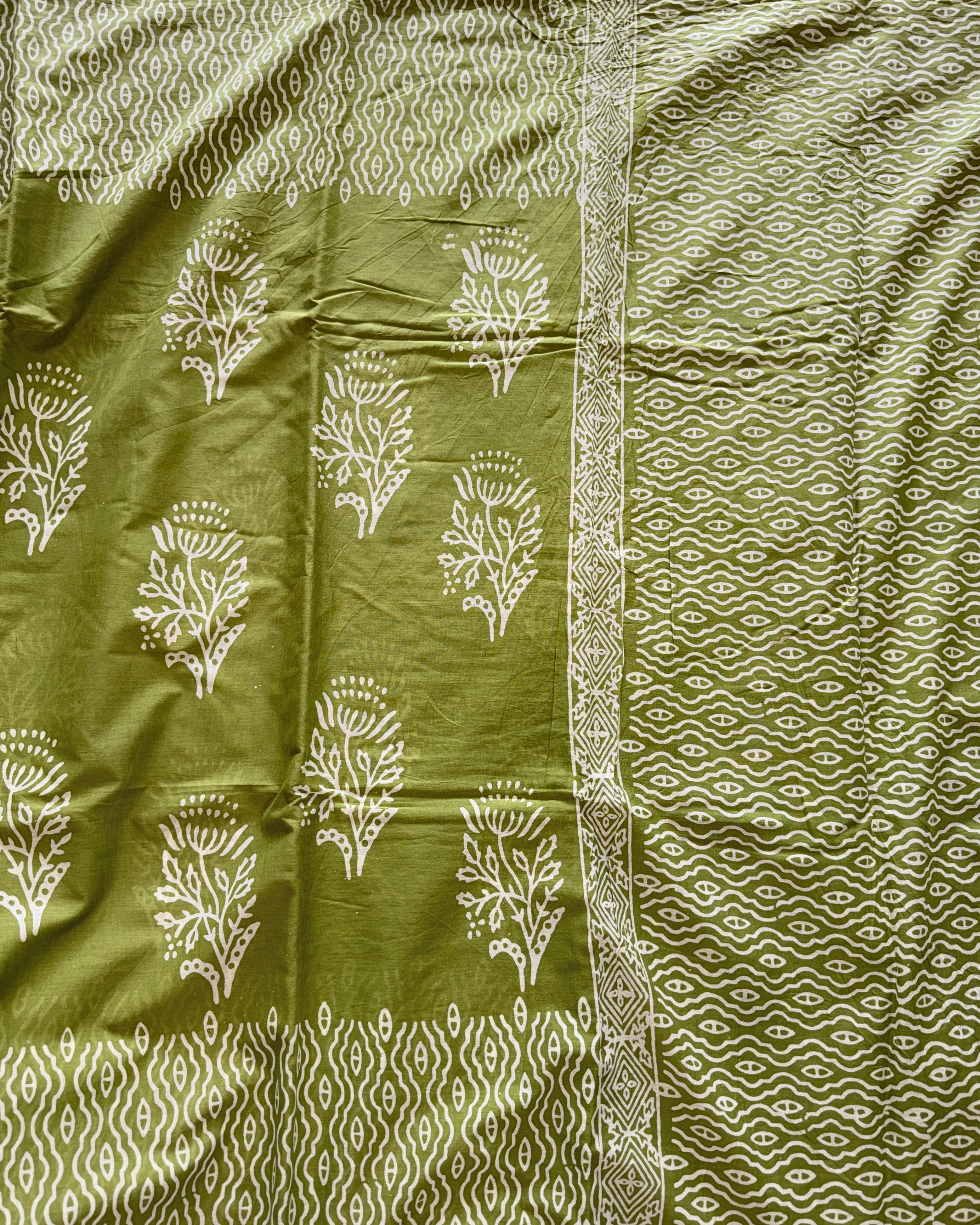 Kajri | Hand Block Printed Cotton Saree