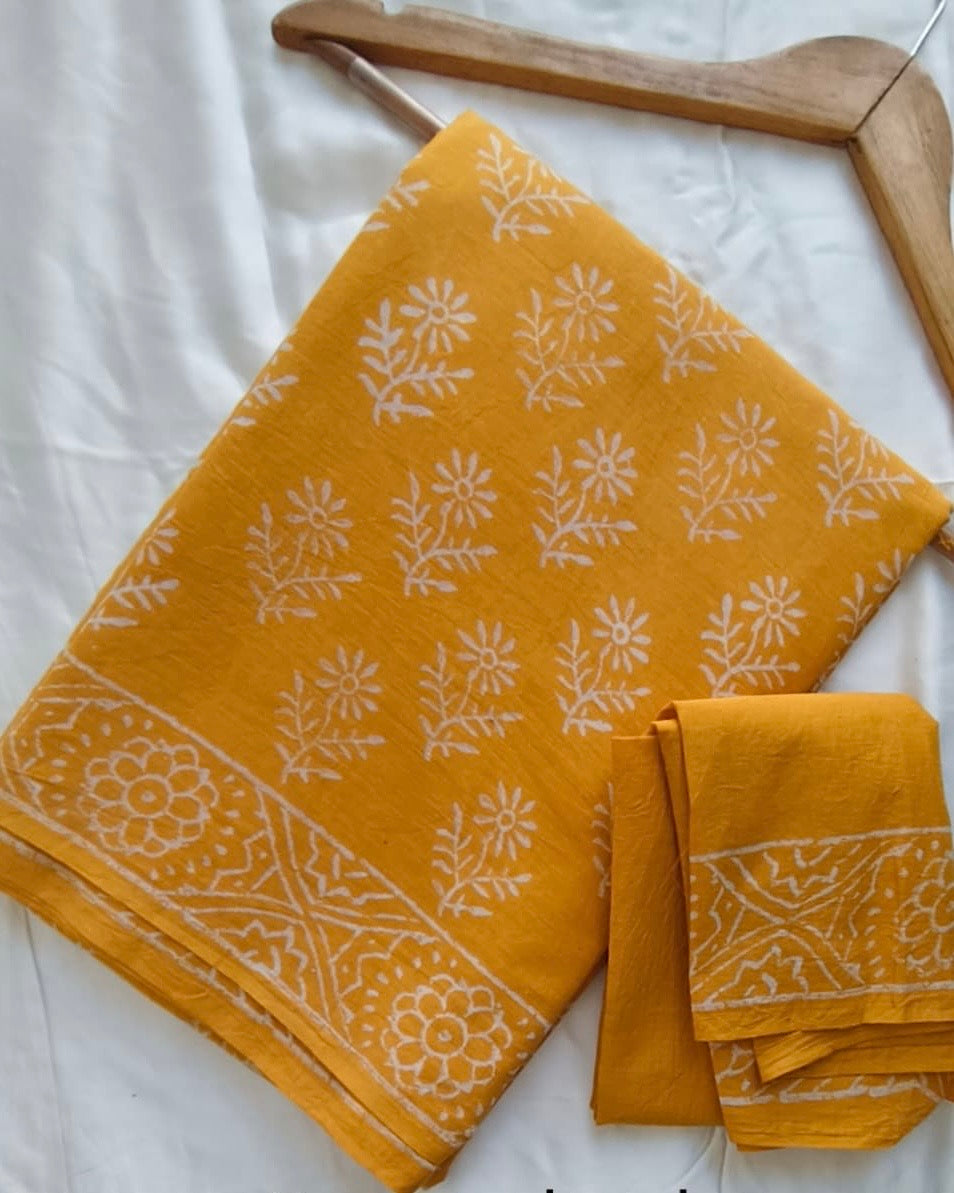 Shamli | Hand Block Printed Cotton Saree