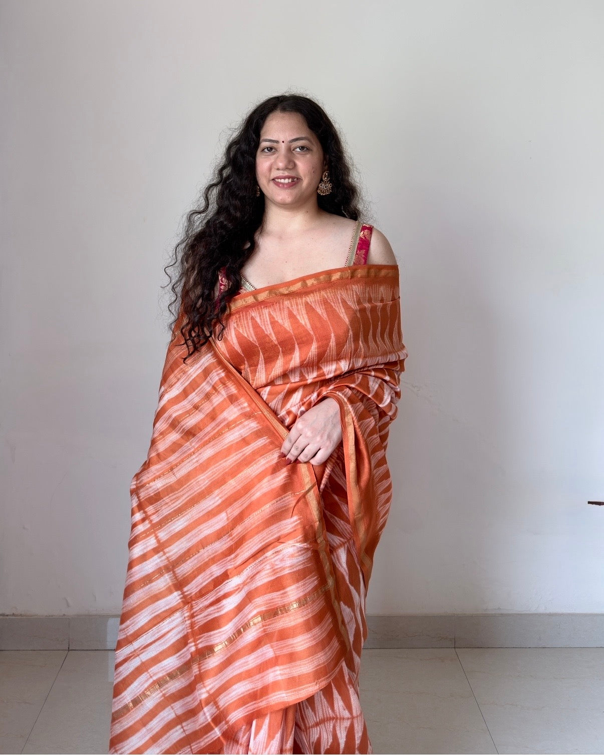 Naarangi | Shibori Chanderi Saree