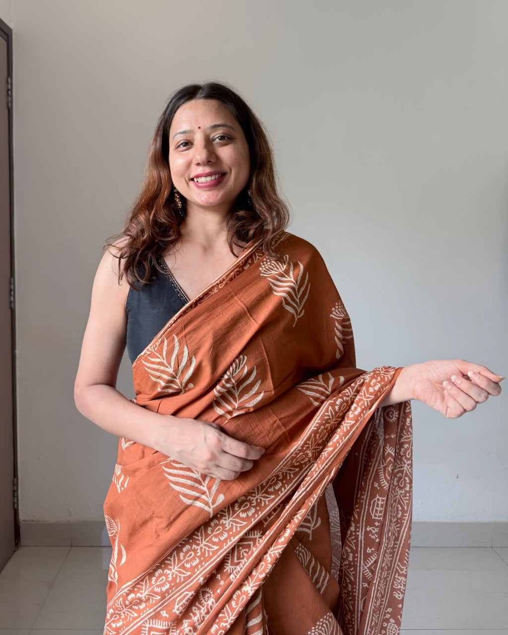 Preet | Hand Block Printed Cotton Saree