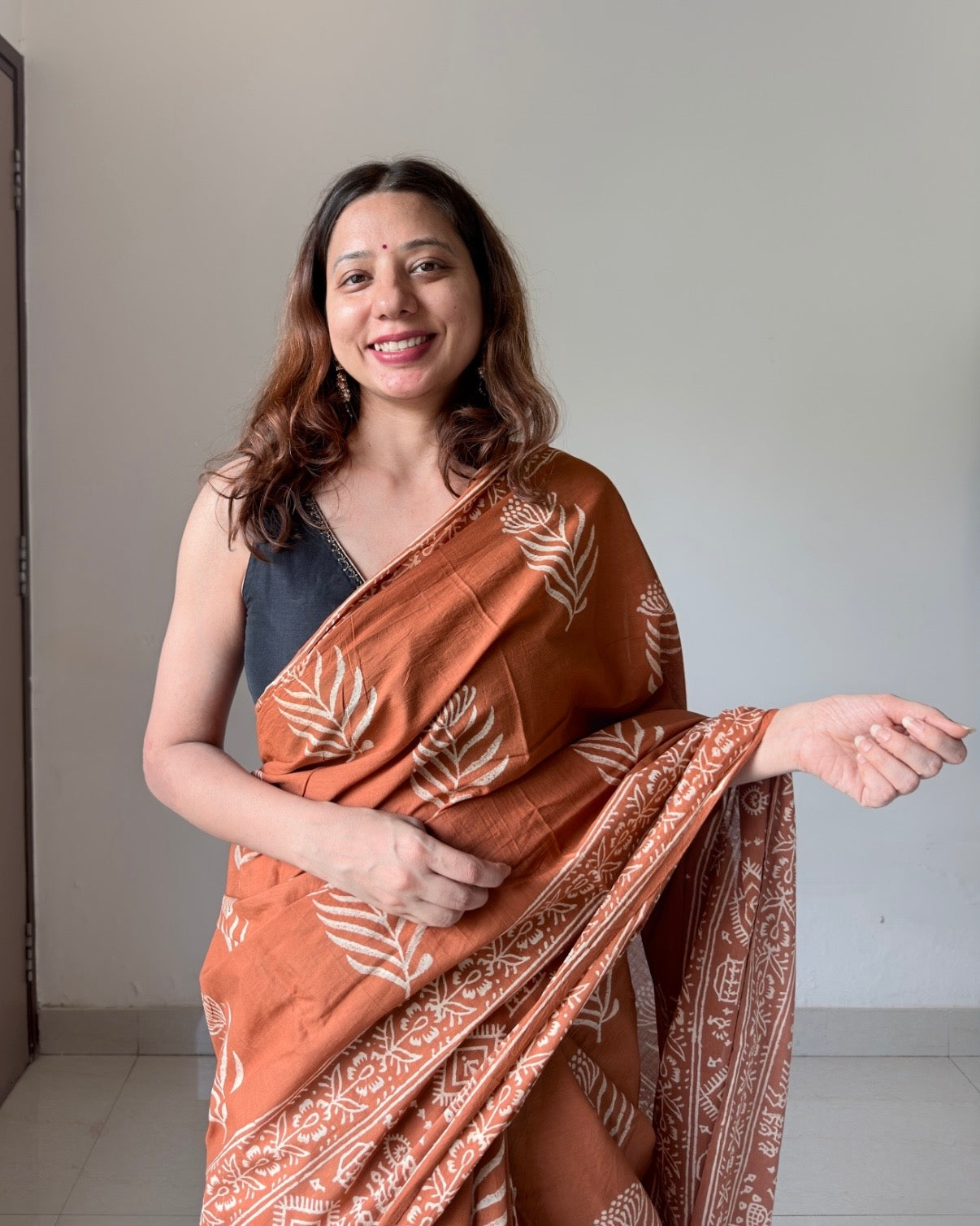 Preet | Hand Block Printed Cotton Saree