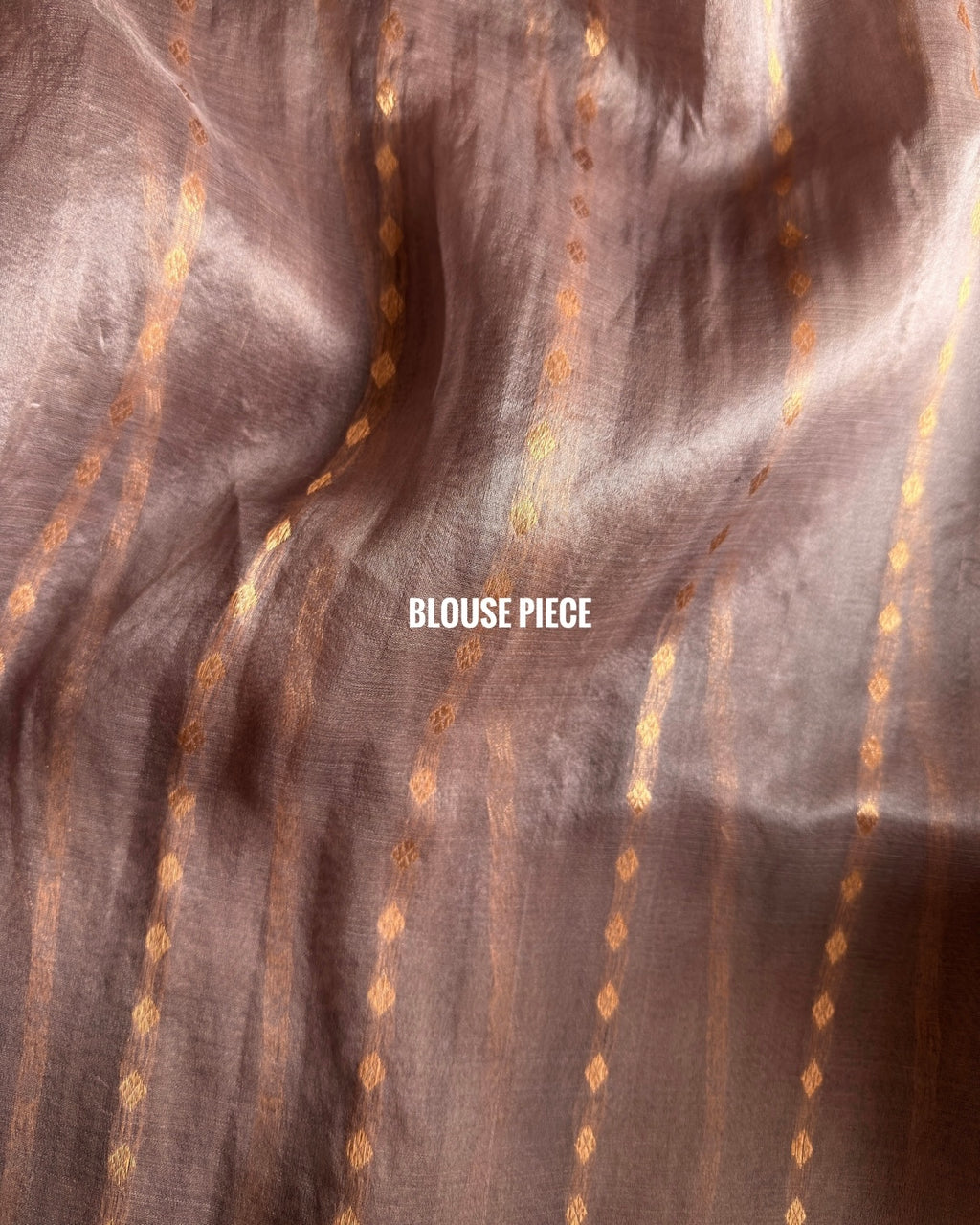 Naina | Brown Handloom Banarasi Kora Silk Saree