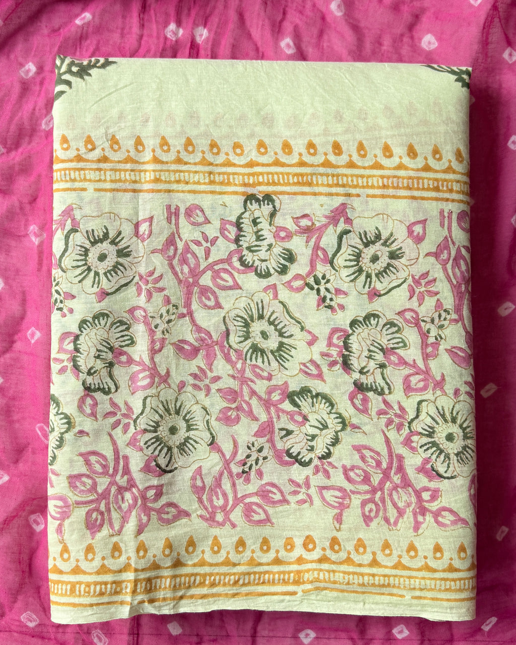 Nimi | Hand Block Printed Cotton Saree