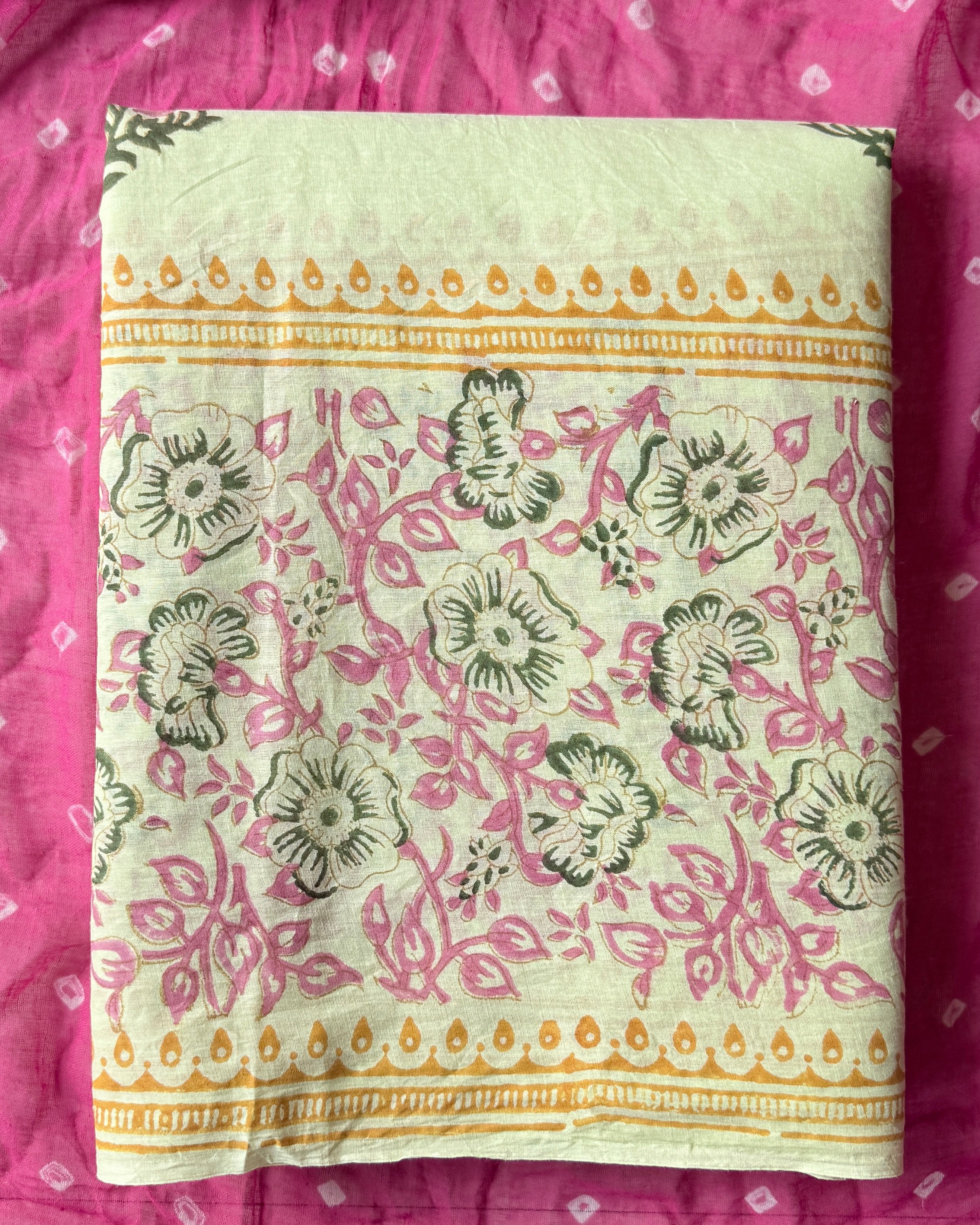 Nimi | Hand Block Printed Cotton Saree