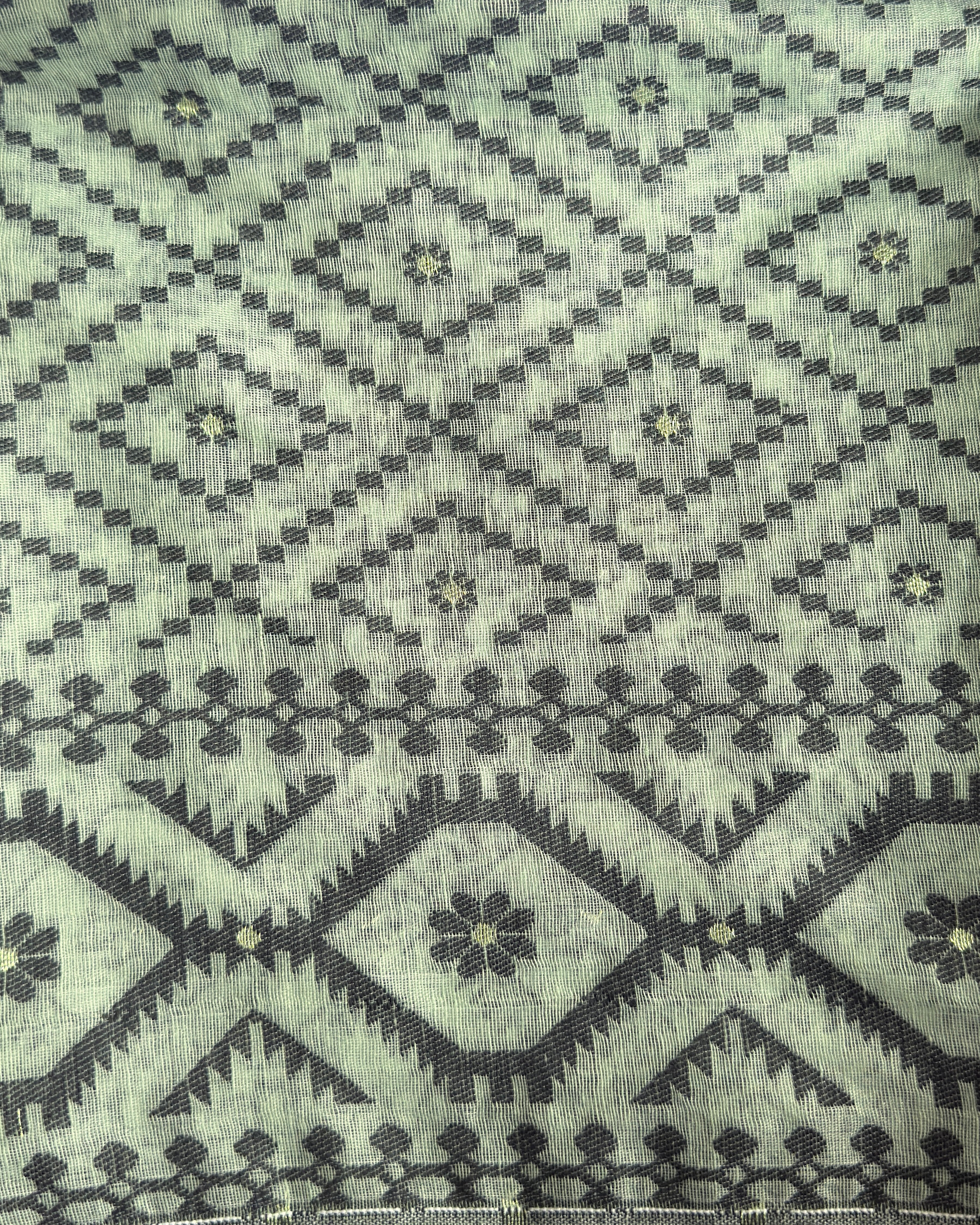 Itr | Sage Green Jamdani Saree