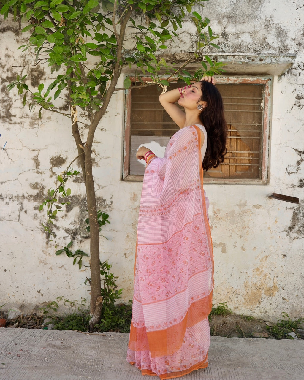 Parijat | Printed Kota Doria Saree
