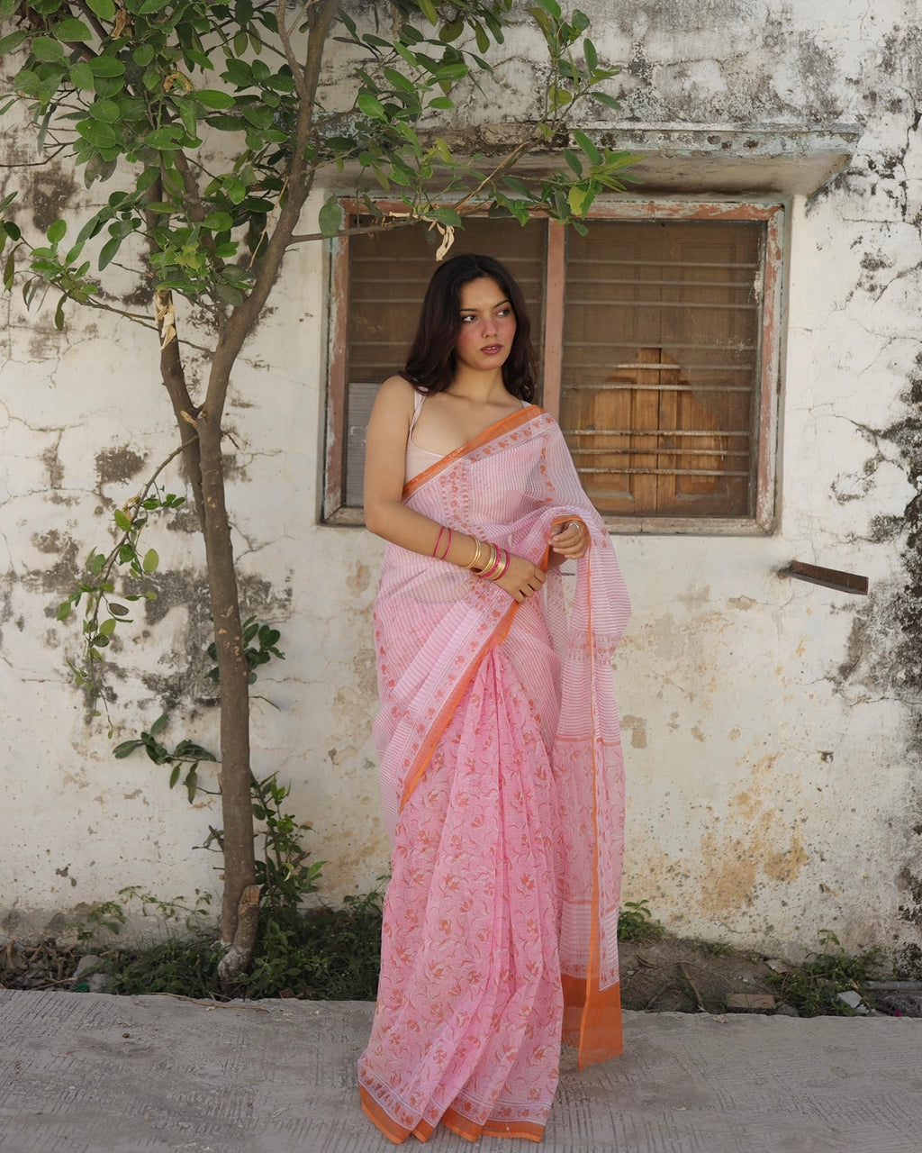 Parijat | Printed Kota Doria Saree