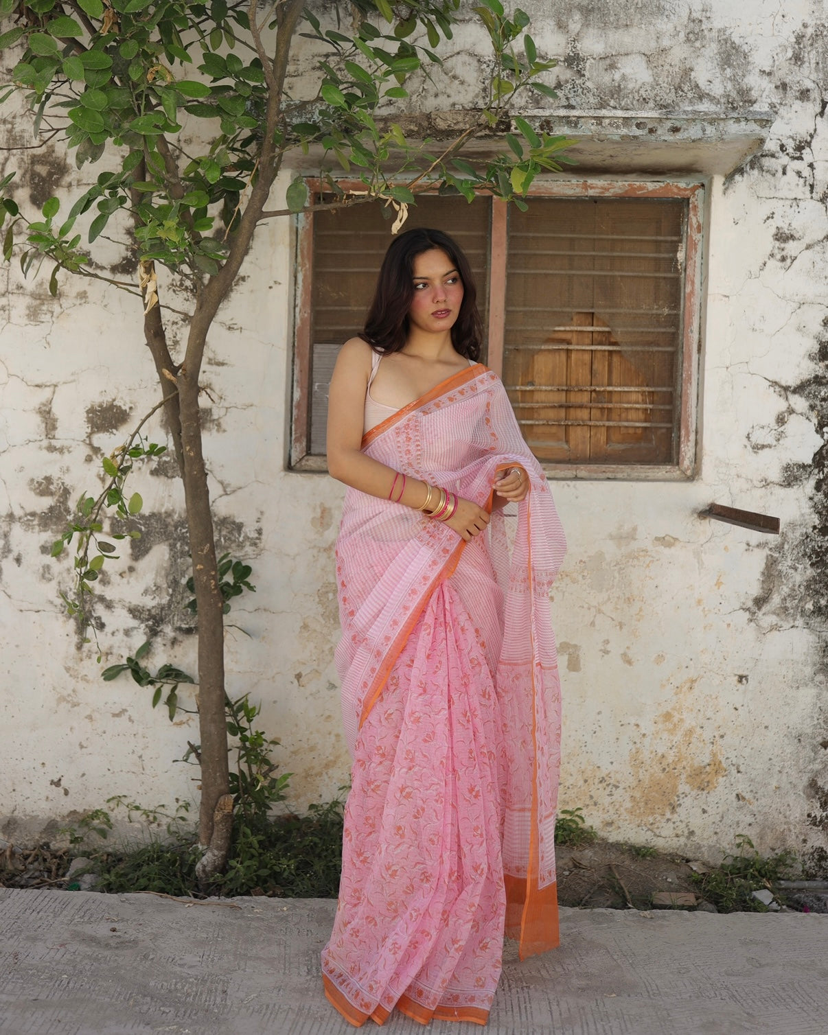 Parijat | Printed Kota Doria Saree