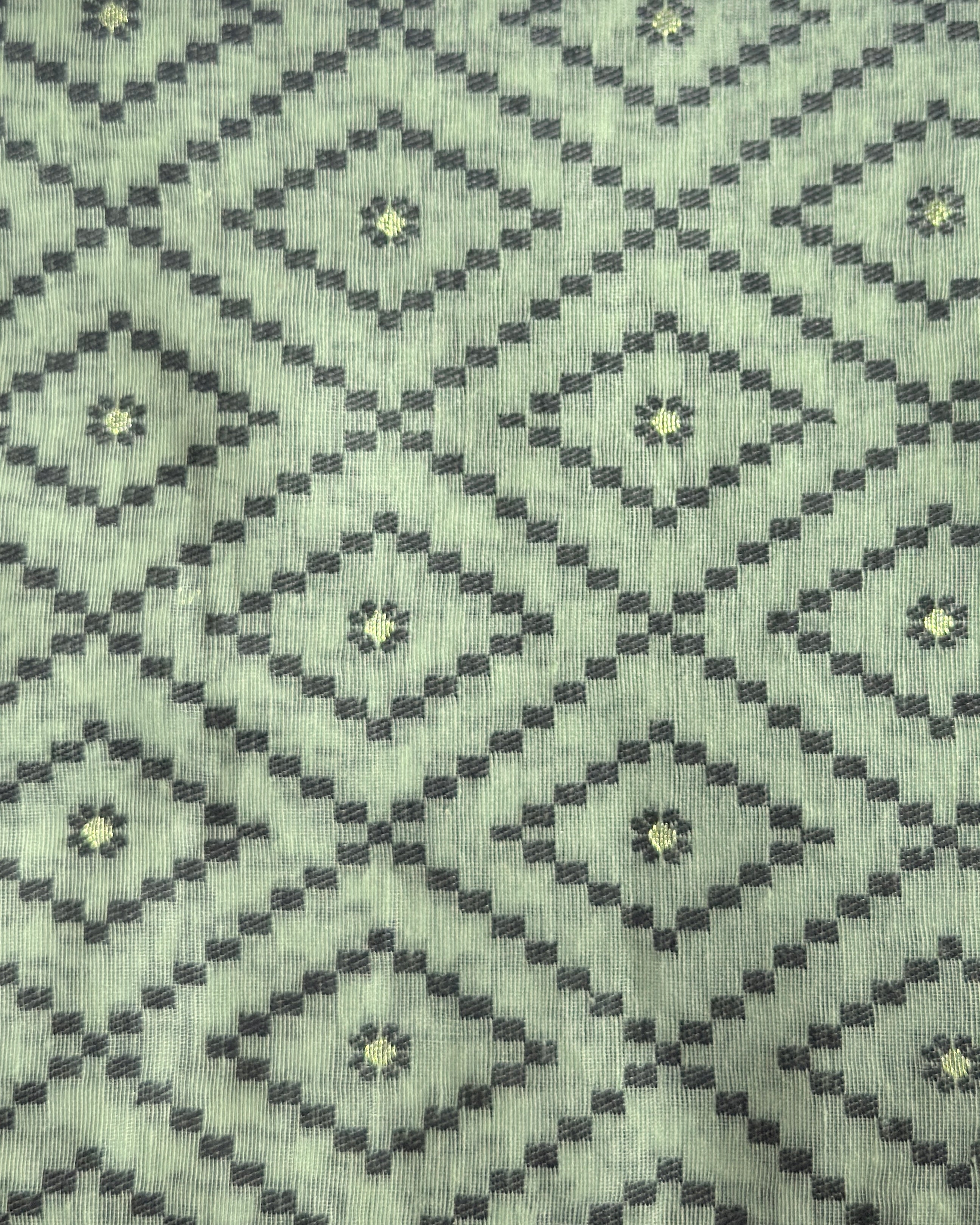 Itr | Sage Green Jamdani Saree