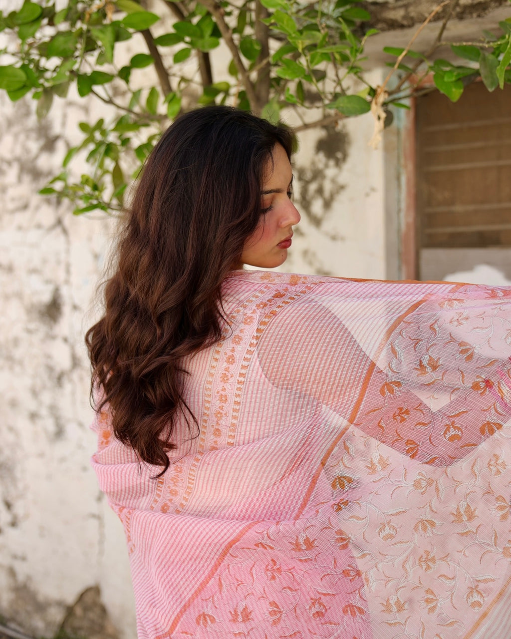 Parijat | Printed Kota Doria Saree