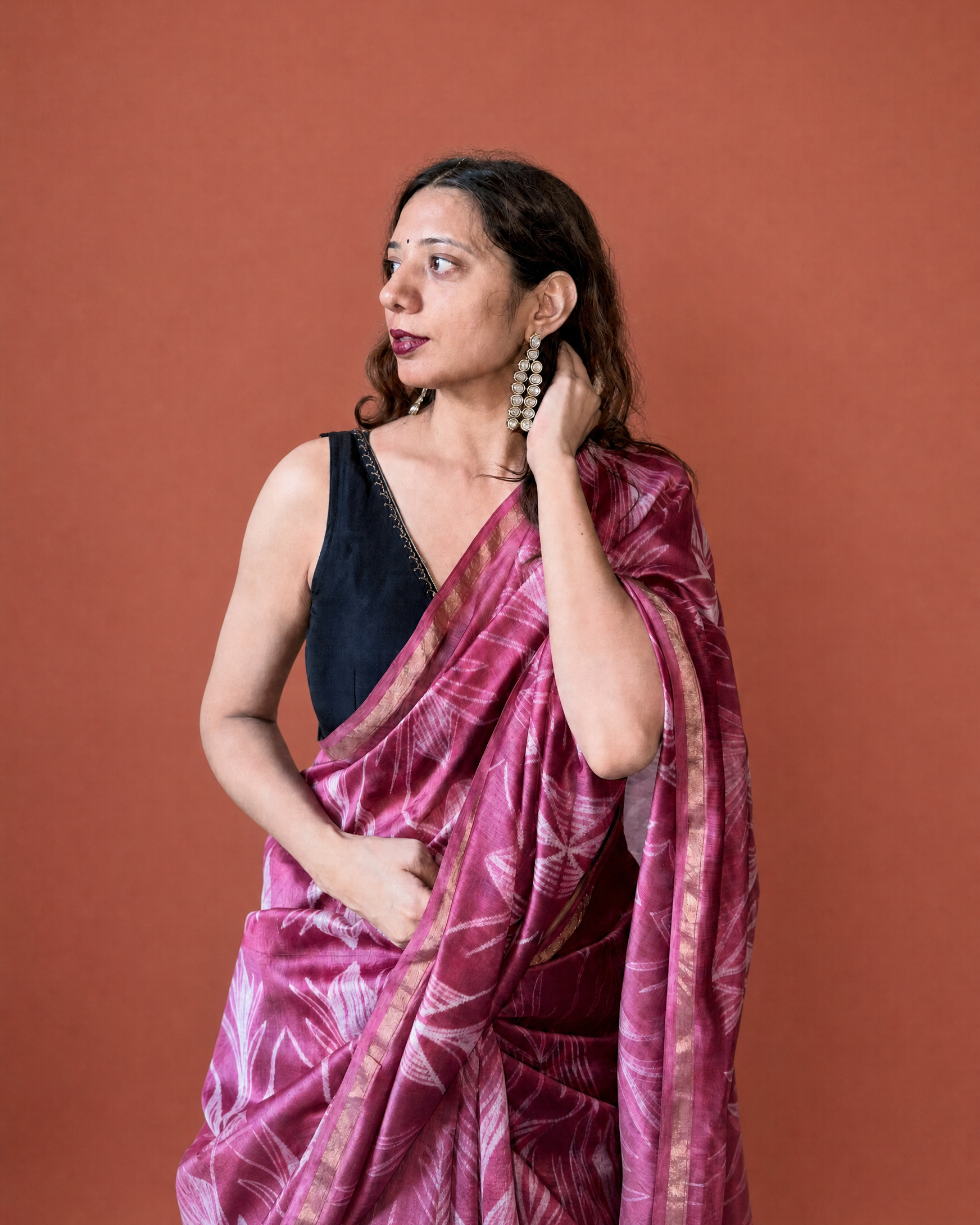 Kulfi | Shibori Chanderi Saree