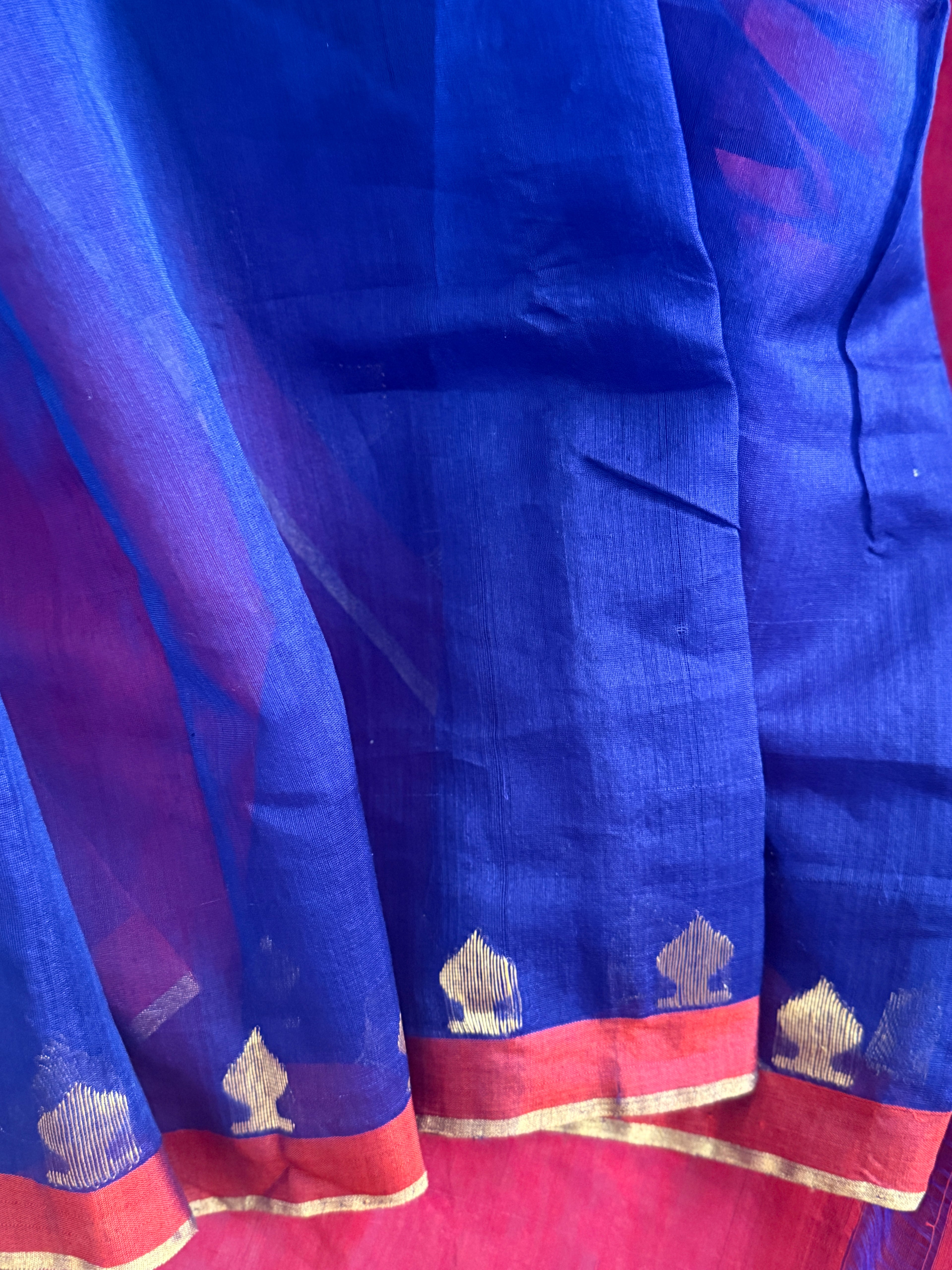 Neelima | Dark Blue Chanderi Silk Saree