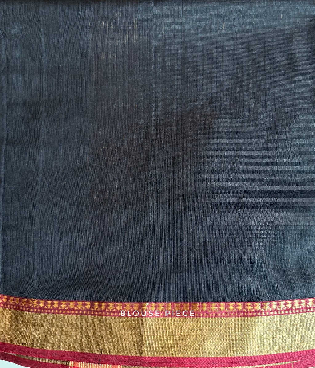 Kala Jaam | Black Chanderi Silk Saree with Golden Dots