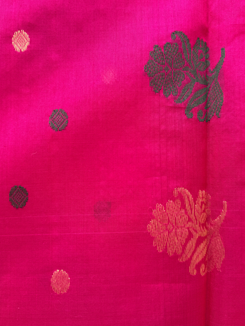 Rajnigandha | Magenta Chanderi Silk Saree with Floral Motifs