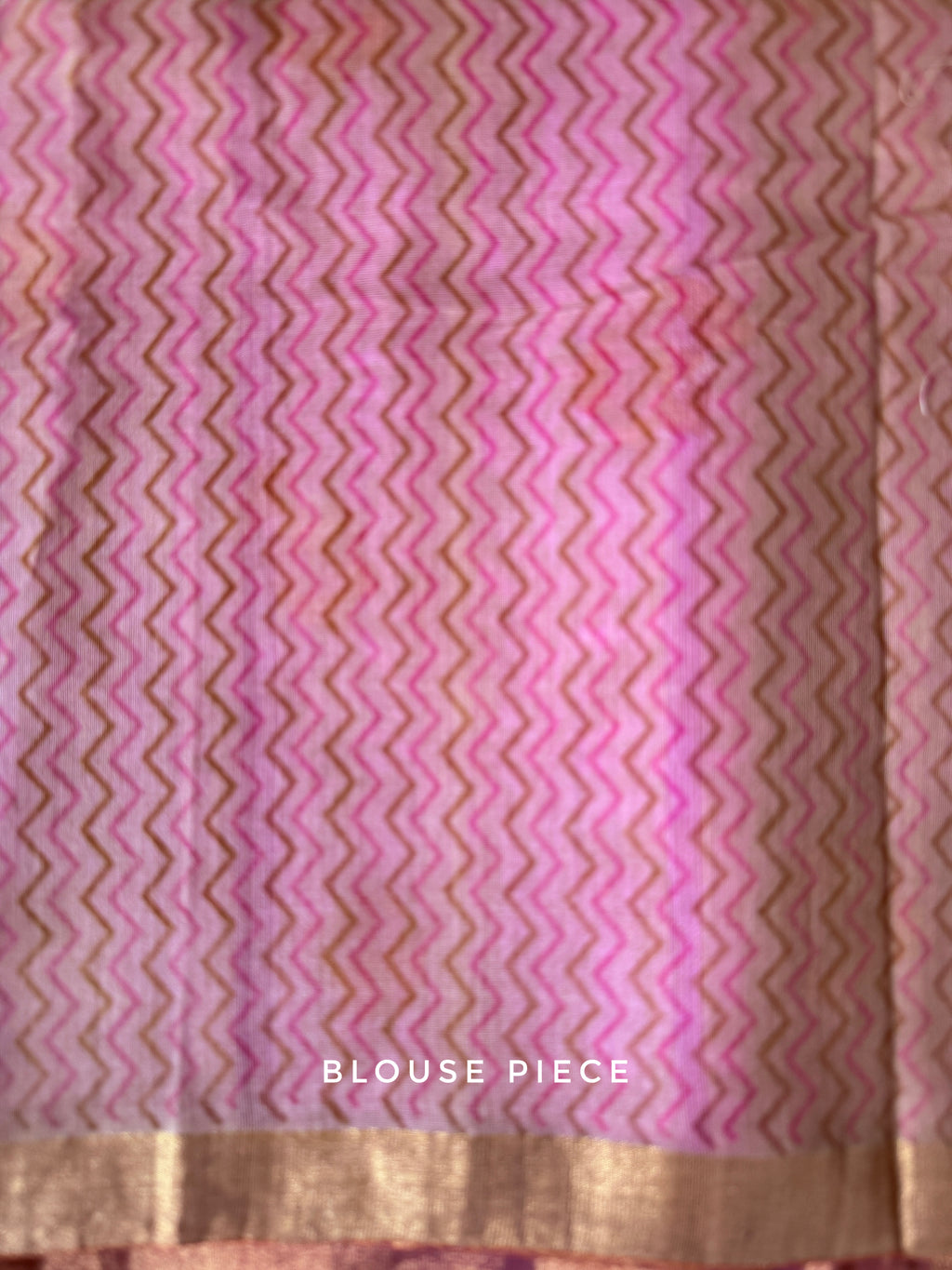 Bougainvillea | Rani Pink Chanderi Silk Saree with Block Print