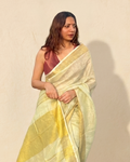 Sorbet | Green Linen Saree