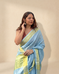 Sorbet | Blue Linen Saree