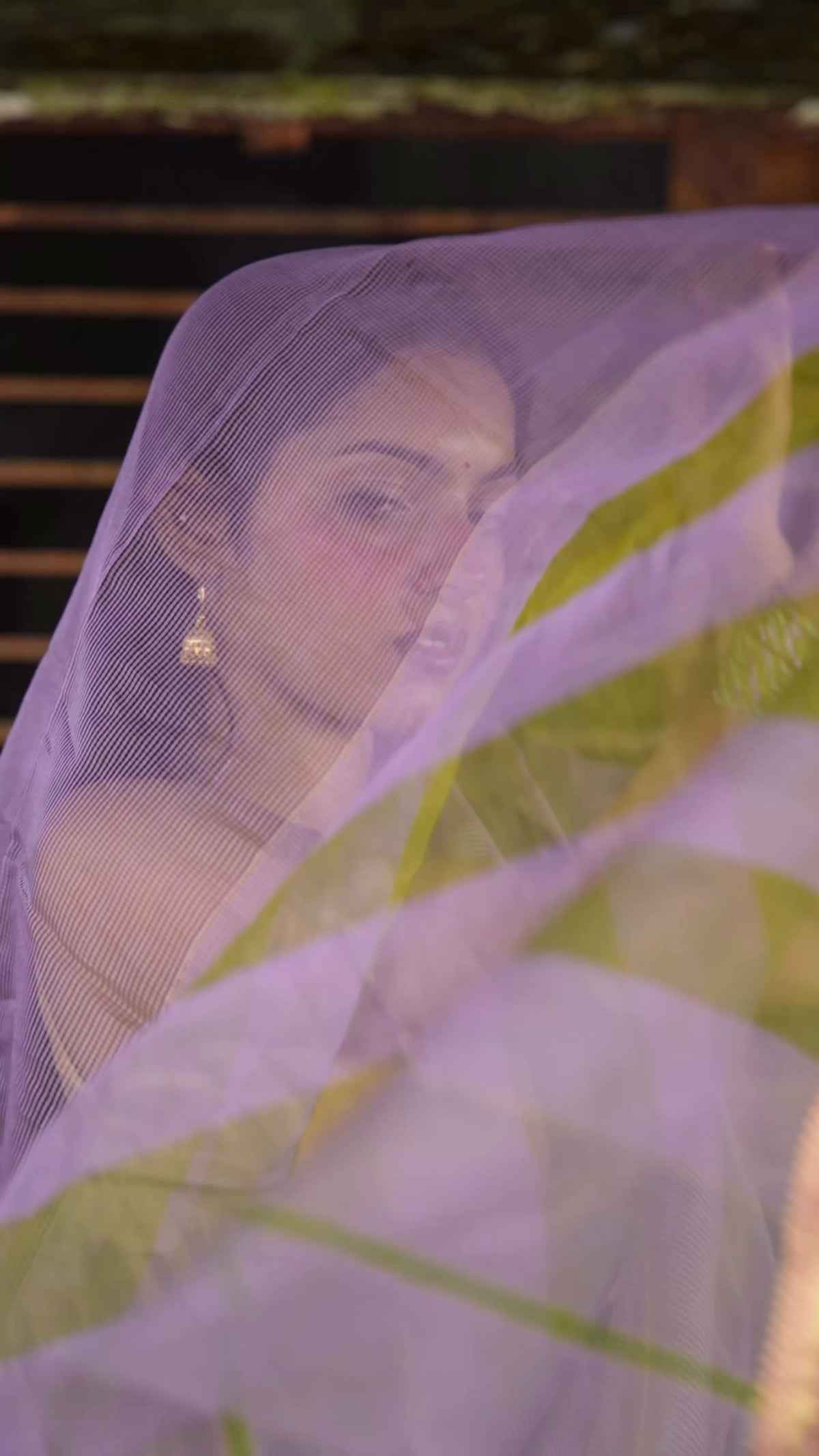 Rumi | Lavender Maheshwari Checks Saree